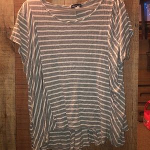 Flared striped tee